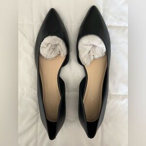 Nine West Black Women's Pointed Toe D’Orsay Ballet Flat 12M